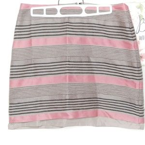 Ann taylor loft petite size 6 pink and brown skirt